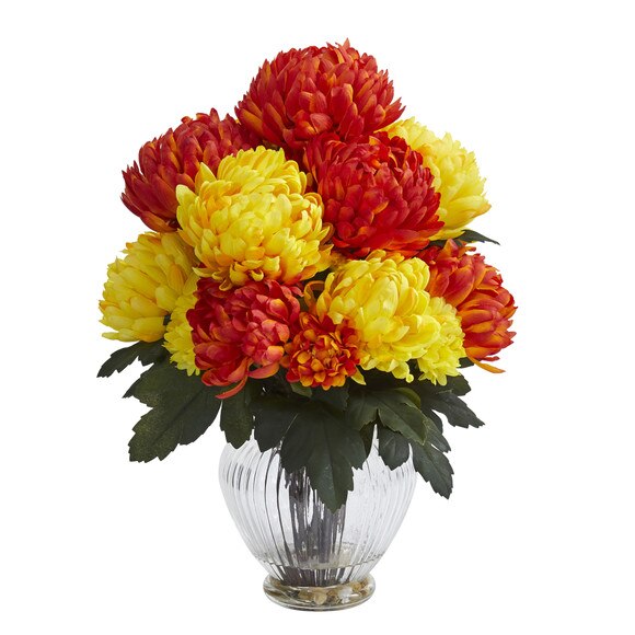 Mum Artificial Arrangement in Vase - SKU #1597 - 8